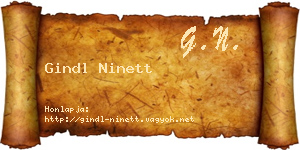 Gindl Ninett névjegykártya